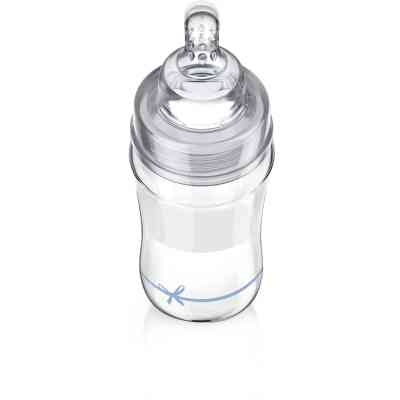 Пляшечка для годування Lovi Diamond Glass Baby Shower скляна 250 мл Блакитна (74/204boy) Вінниця