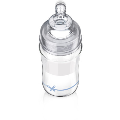 Пляшечка для годування Lovi Diamond Glass Baby Shower скляна 250 мл Блакитна (74/204boy) Вінниця - фото 2