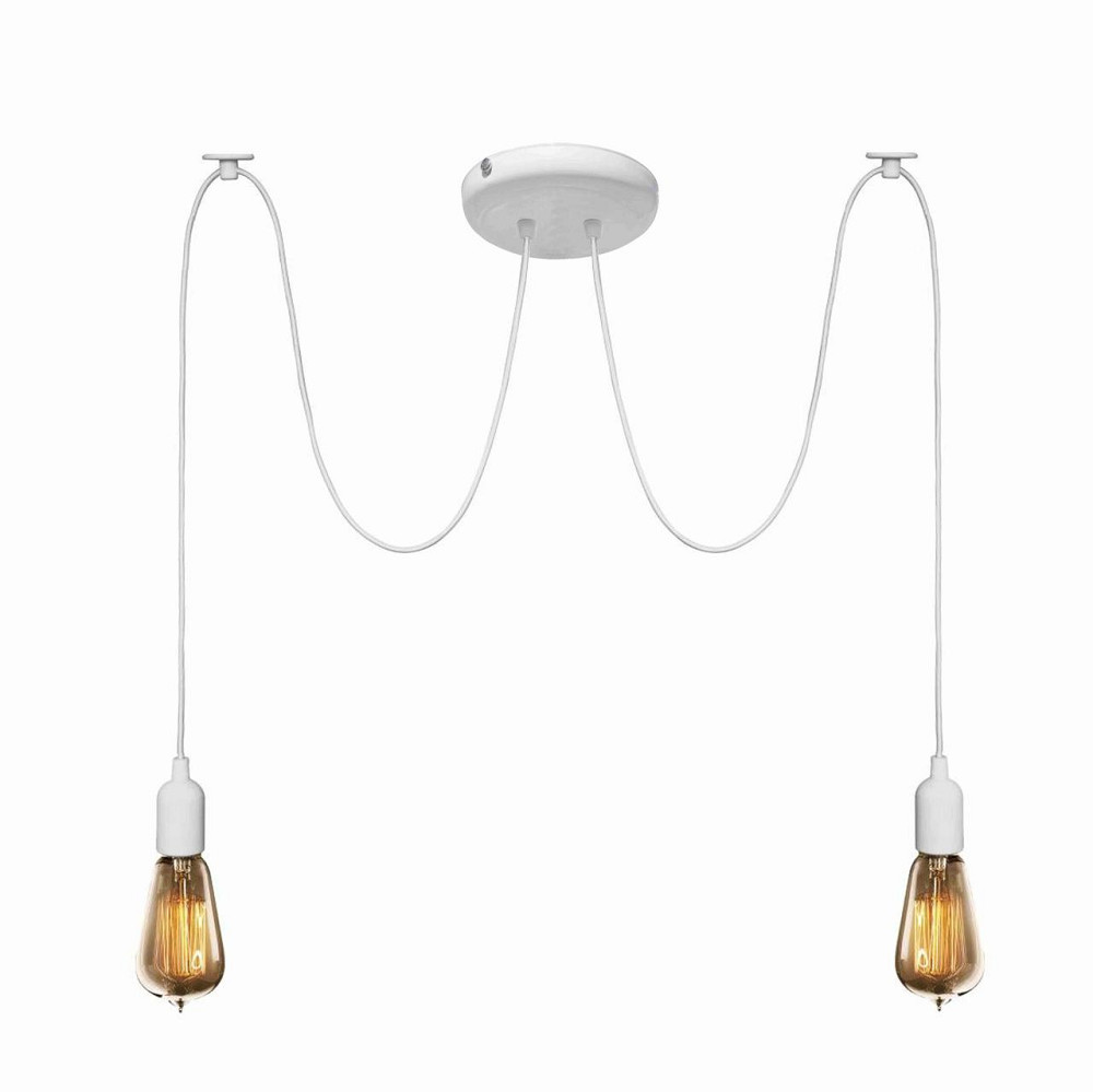 Підвісна люстра павук біла 2 лампи Е27 Spider NL 149-2W Одеса - фото 1