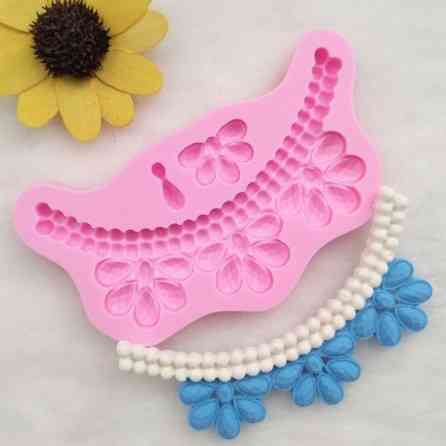 Молд силиконовый Ожерелье 126 на 67 мм розовый Киев