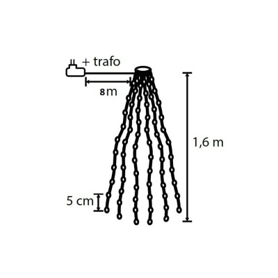 Гирлянда Luca Lighting Конус 1,6+8м теплый белый (8720362038566) Винница - изображение 6