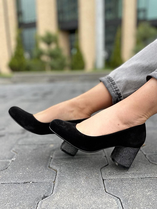 Nivelle Туфлі жіночі NIVELLE чорні замша натуральна каблук 6 см (1529/6030-6045) Коломия - фото 2