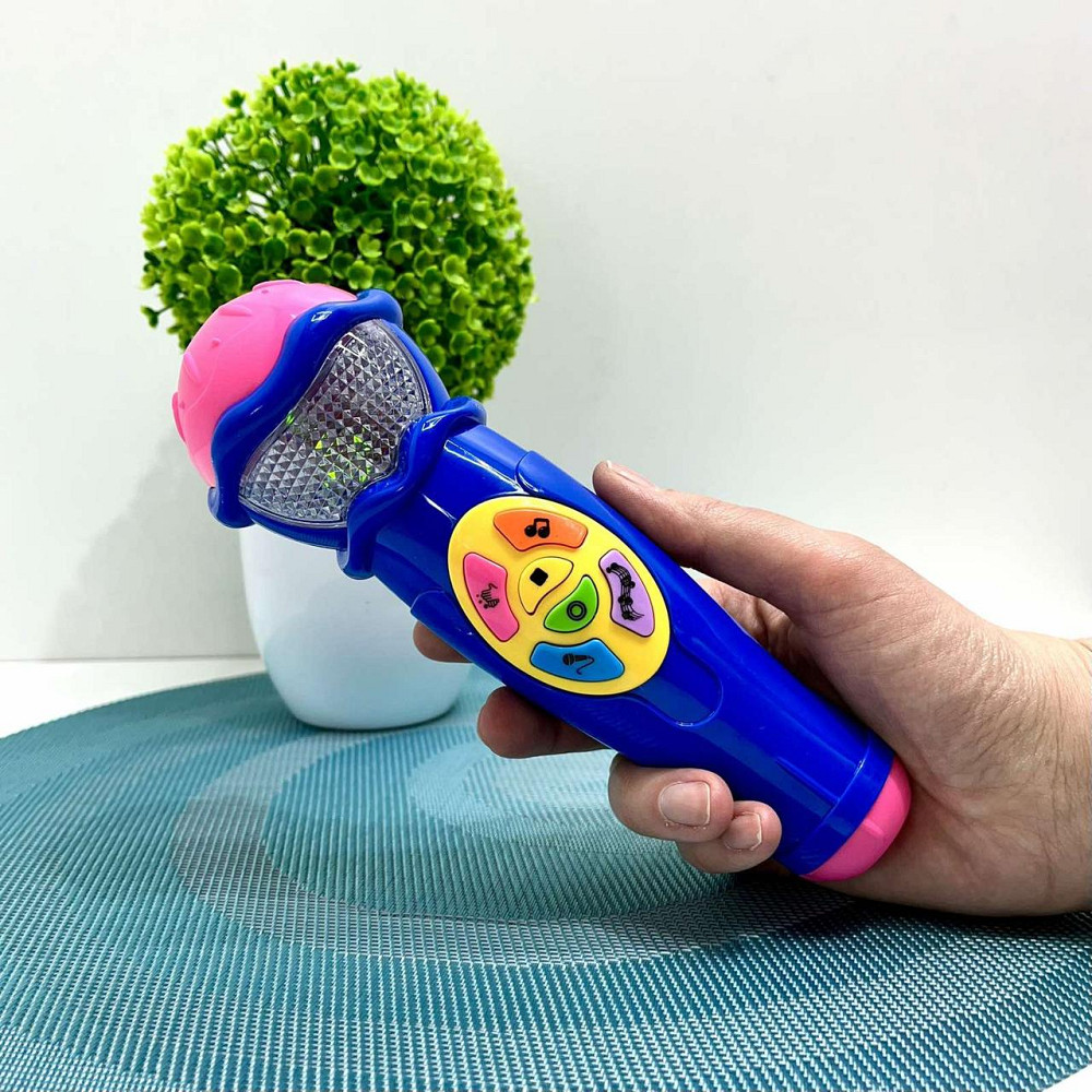 Мікрофон Limo Toy музичний дитячий 19см Синій (7043 UA) Чернігів - фото 1