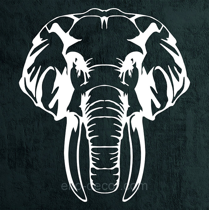 Декоративне настінне Панно  «Слон» , Декор на стіну 70*61 см, Білий Київ - фото 9