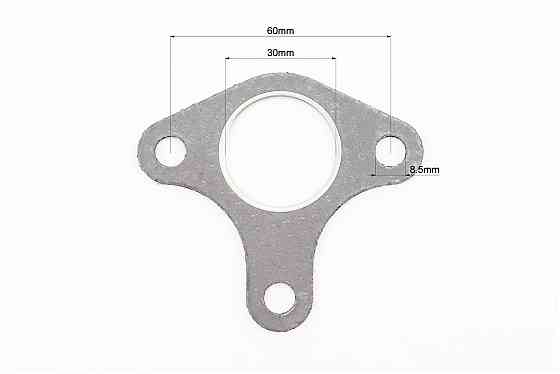 Прокладка глушника 173F/177F/182F/188F/190F, 3отв., коліно-глушник Київ