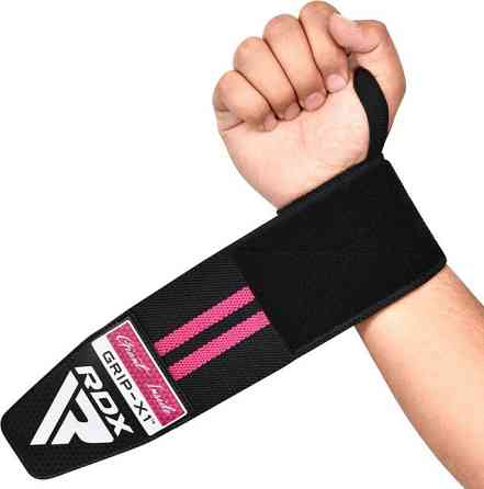 Бинти для зап'ястя (кистьові бинти) RDX GYM WRIST WRAP R11 BLACK/PINK Кам'янське