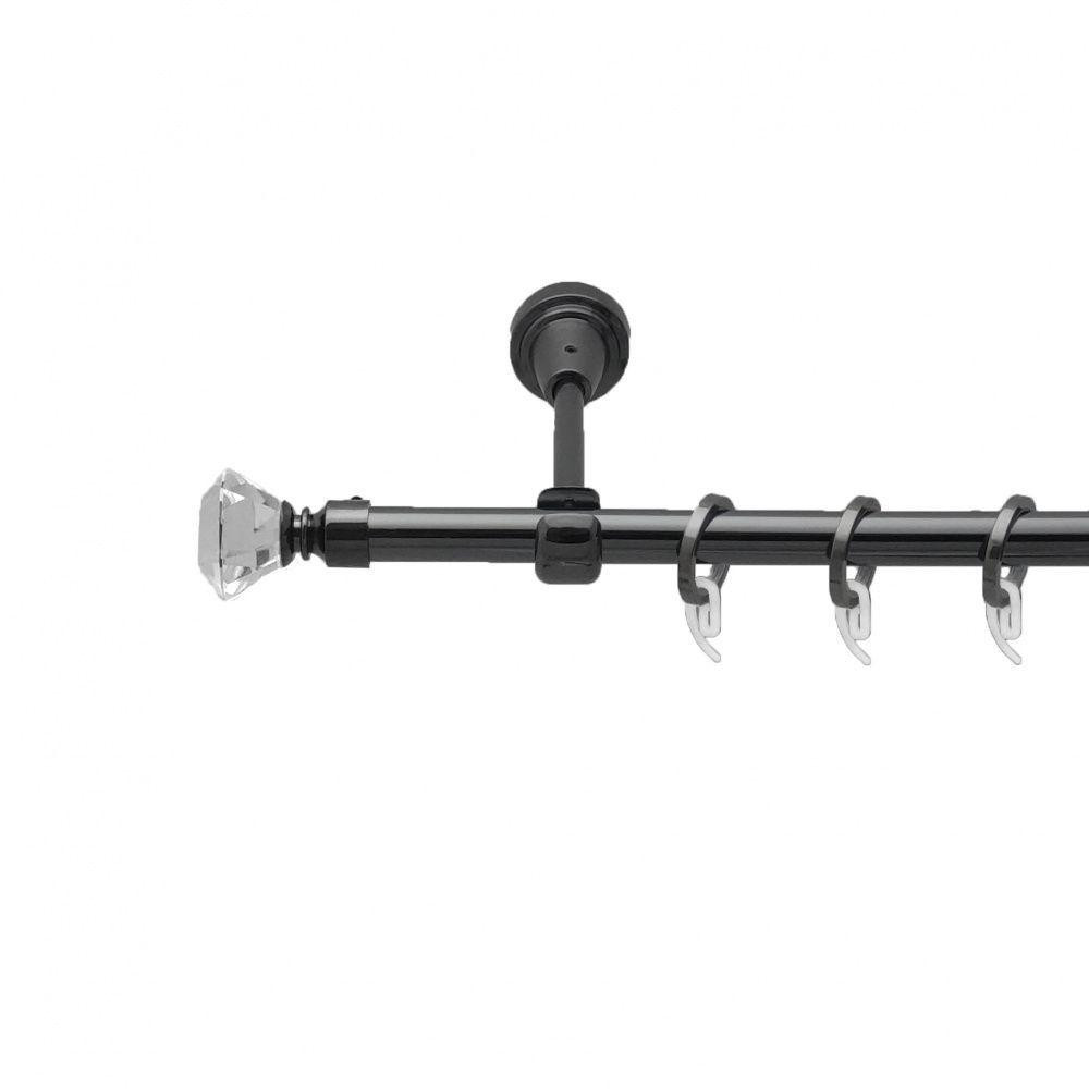 Карниз Orvit Спектралія металевий однорядний відкритий гладка труба кільце фасонне металеве  Онікс 16 мм 200 см (4713219) Львів - фото 1