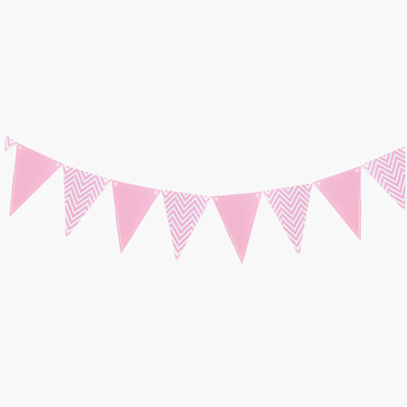 Гирлянда треугольники на праздник 4 м 18 на 13 см розовый Киев - изображение 3