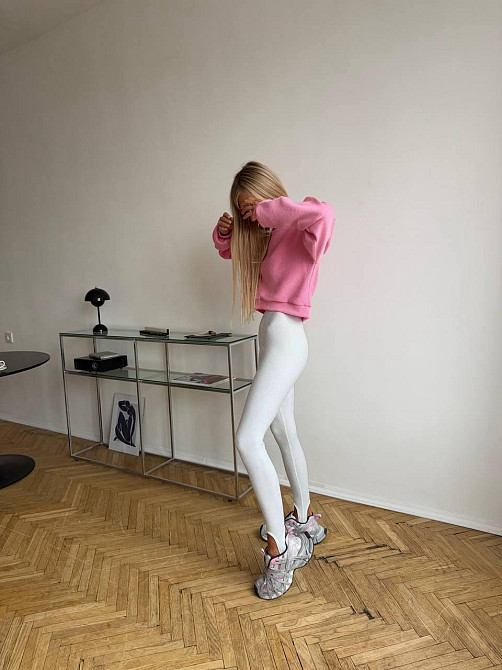 Жіночі трендові лосини зі штрипками пума Білий, 42/44 Одеса - фото 4