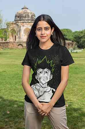 Футболка для мальчика аниме Гон Хисока Киллуа Хунтер оверсайз (рост от 165 до 180 ) Черний AnimeJ1144m Днепр