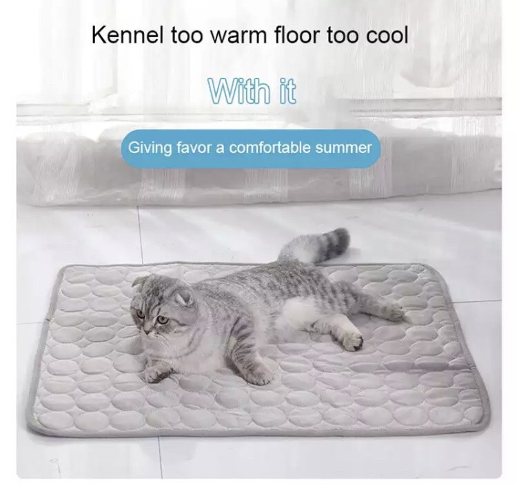 Коврик для котов и собак охлаждающий и дышащий, с мягкой подкладкой, летний, размер 40*30 см, серый, нейлон. Киев - изображение 2