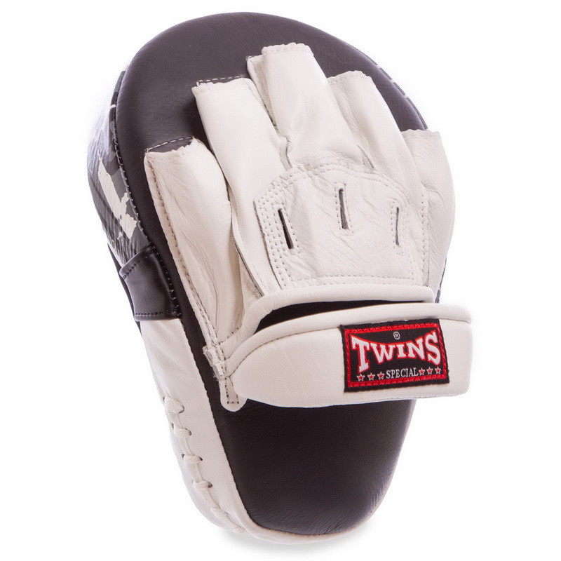 Лапа вигнута для боксу та єдиноборств TWINS PML10 розмір 18x27x4,5 см чорний-білий Київ - фото 2