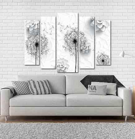 Модульна картина Абстракція Квіти Art-72_5 Київ