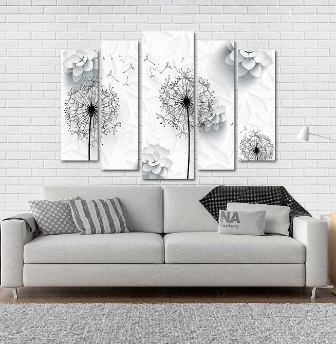 Модульна картина Абстракція Квіти Art-72_5 Київ - фото 2