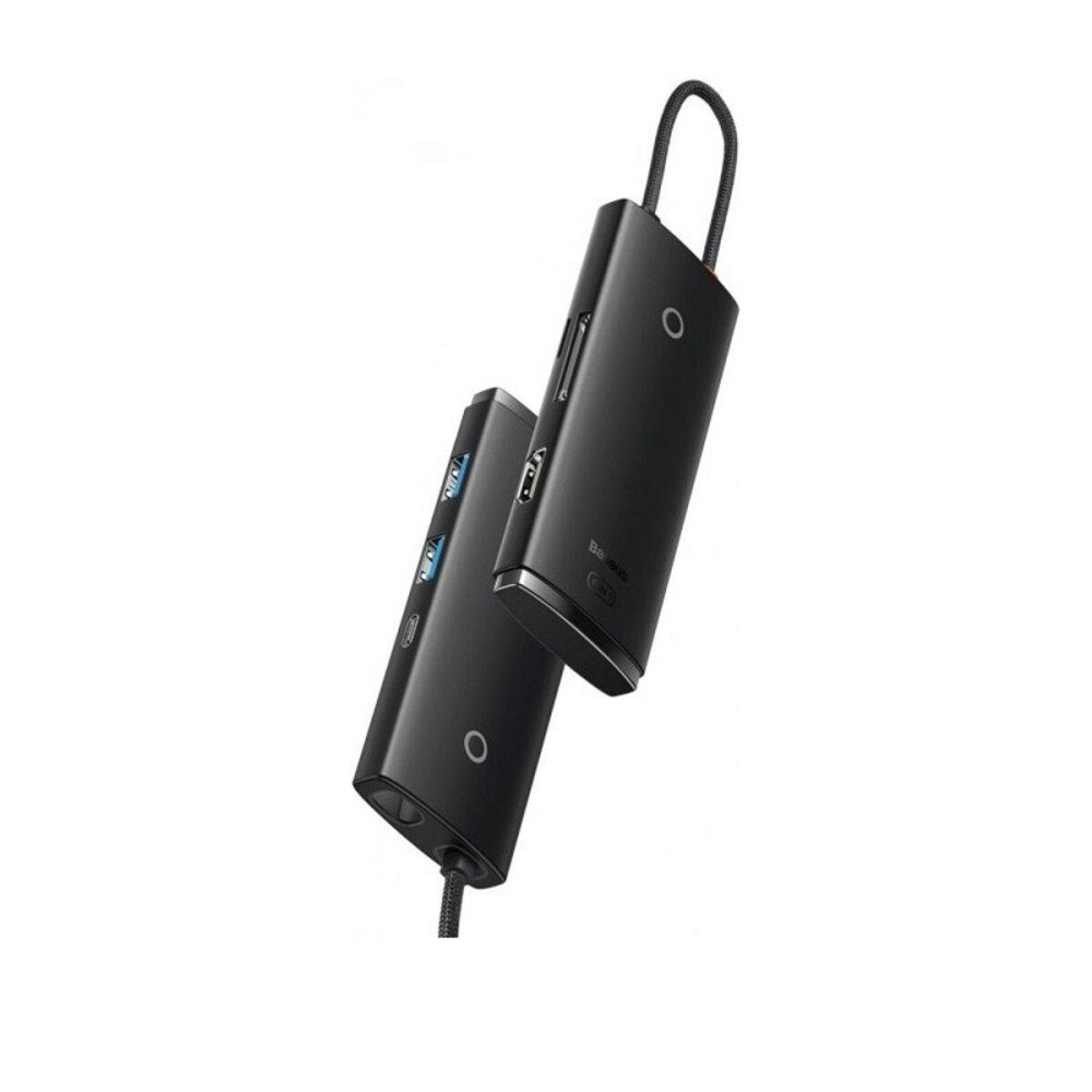 Док станція хаб для ноутбуку комп'ютеру Baseus Lite Series 6-Port Type-C HUB Docking Station, колір чорний WKQX050001 Одеса - фото 2