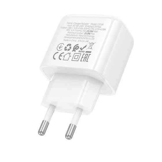 Мережевий зарядний пристрій HOCO CS53A Surplus single port PD25W charger White Одеса