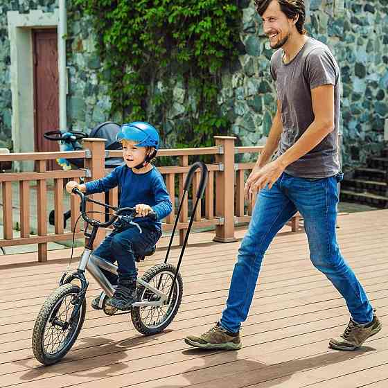 Ручка-держатель для обучения езде на детском велосипеде беговеле раздвижная 55-74см для толкания, балансировки Киев