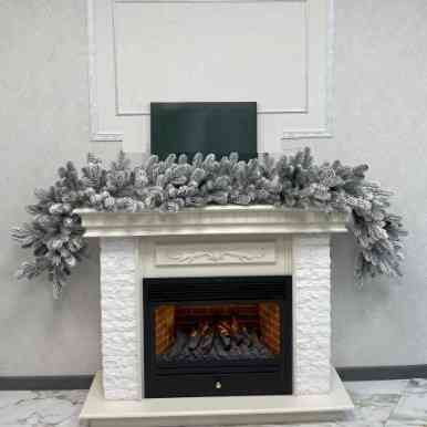 Хвойная литая гирлянда Элитная заснеженная 3.0м Винница