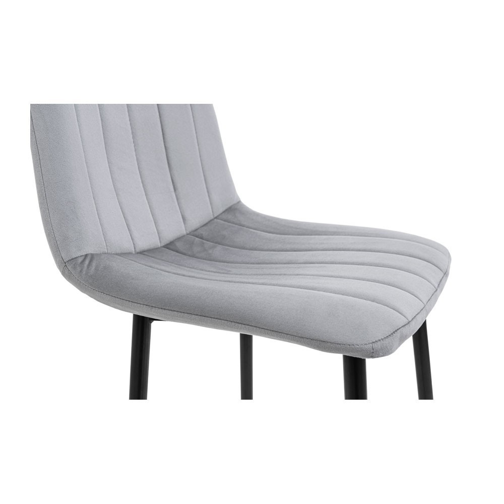 Стілець крісло барний м'який FuryDesign Malcolm 57 високі ніжки Сірий Київ - фото 7