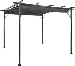 Гриль Pergola ze składanym dachem antracyt 3x3 m stal 180 g/m² Київ