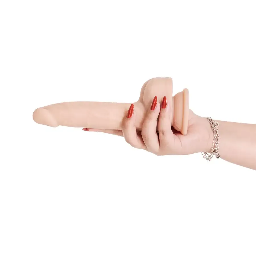 Фалоімітатор із пульсацією Addiction Naked Addiction 8.5” Thruster - Vanilla Львов - изображение 9