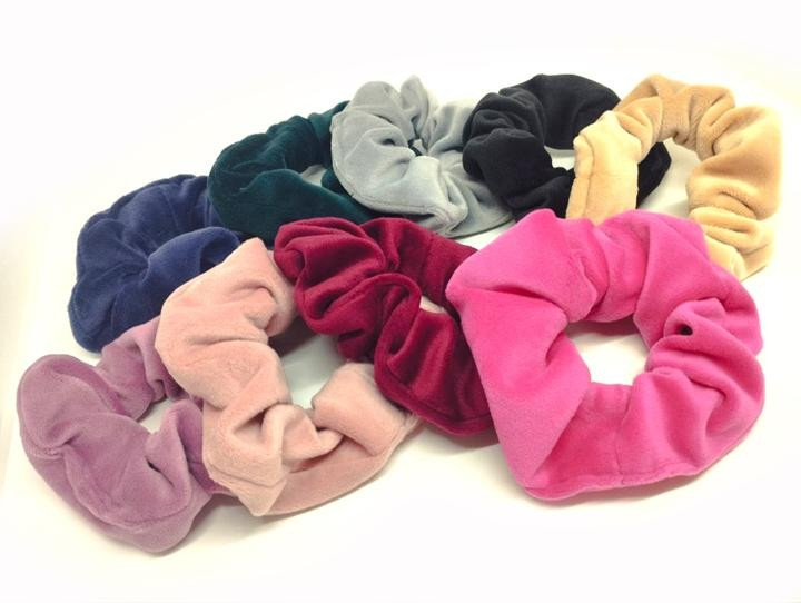Резинки для волос велюровые цветные 20 шт Киев - изображение 1