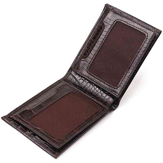 Небольшое мужское портмоне из натуральной фактурной кожи CANPELLINI 21522 Коричневое Киев