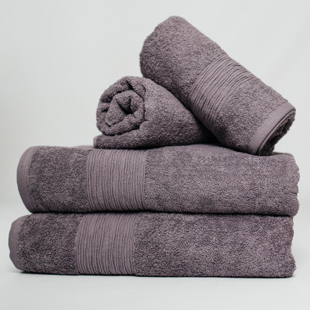 Набір Махрових рушників , Махра,Сірий, 50/90 та 70/140 Київ - фото 1