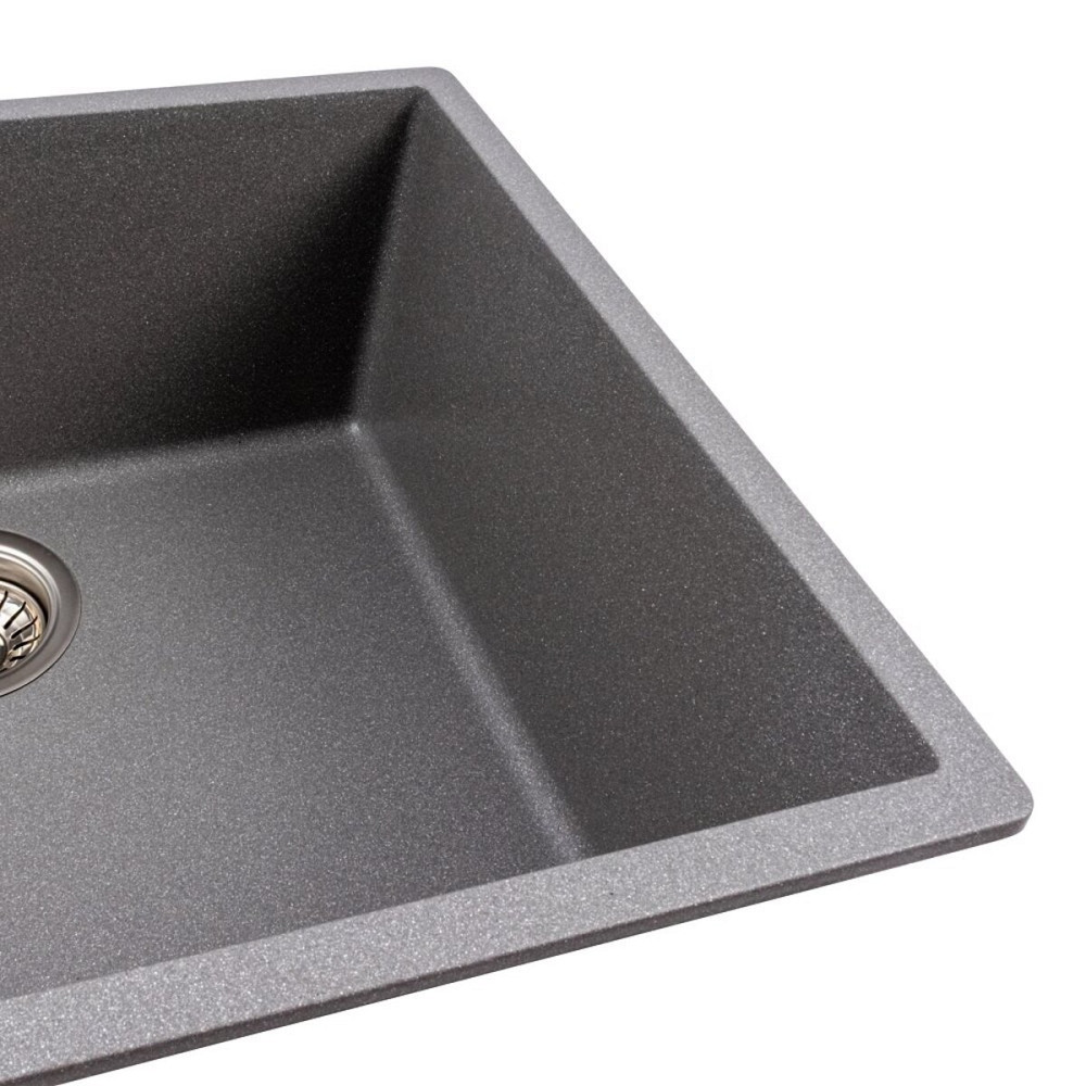 VALESO Гранітна мийка для кухні VALESO OASIS 5444 матова Сірий мусон Коломия - фото 11