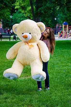 М'яка  іграшка подарунок на 8 березня плюшевий ведмедик Томии 180 см Персиковий Тернопіль