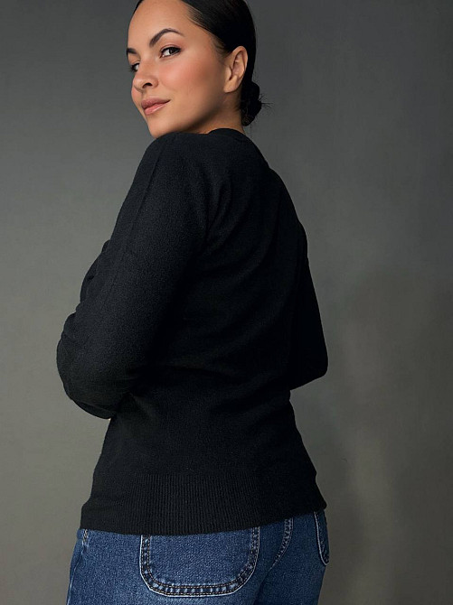 Светр жіночий A-N 2403 водолазка гольф базовий з круглим горлом, чорний, one size Київ - фото 3