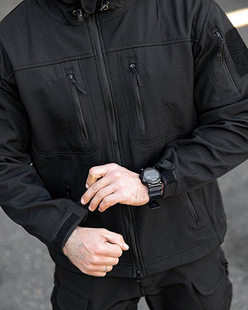 Міська тактична куртка MAXIMUS софтшел black ПП7980 Київ - фото 4