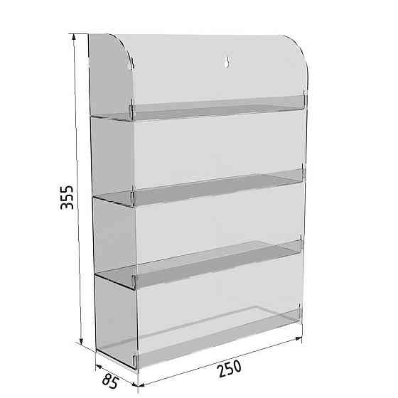 Полка для мелочей EKOSTAR 4-х ярусная 355х250х85 мм Киев
