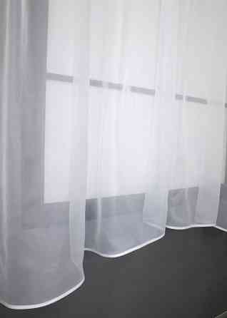 Кухонная гардина VR-Textil № 036к арка белый с неоново-салатовым 280х170 см (52-0885) Киев