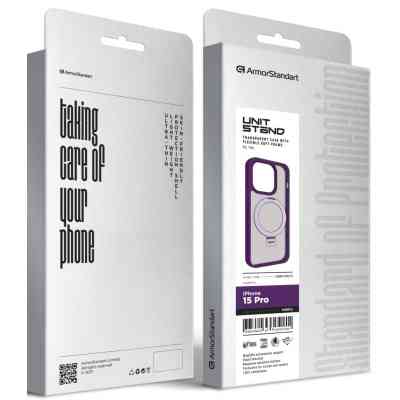 Чехол для мобильного телефона Armorstandart Unit Stand Apple iPhone 15 Pro Purple (ARM70577) Винница