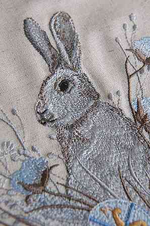 Серветка пасхальна, натуральна лляна з вишивкою топ Київ