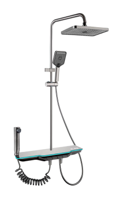 Душевая система с тропическим душем и автоматической термостатической душевой системой Gun Grey (390154391) Киев