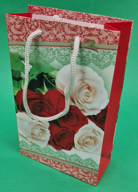 Пакет паперовий подарунковий малий 11/18/5 (арт М097) (12 шт.) Харків - фото 1