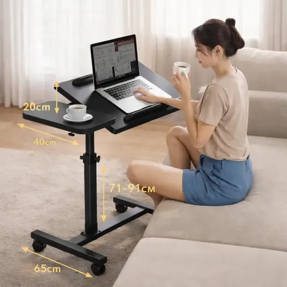 Стол для ноутбука на колесиках с регулировкой высоты 60*40*59-89см Коломия