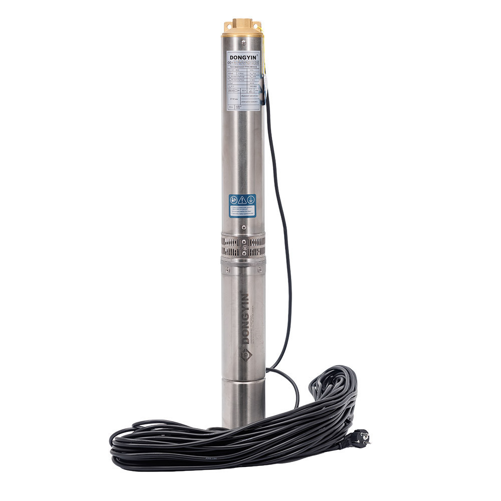 Насос центробежный скважинный 0.75кВт H 98(75)м Q 55(30)л/мин Ø102мм (кабель 50м) AQUATICA (DONGYIN) Ровно - изображение 1