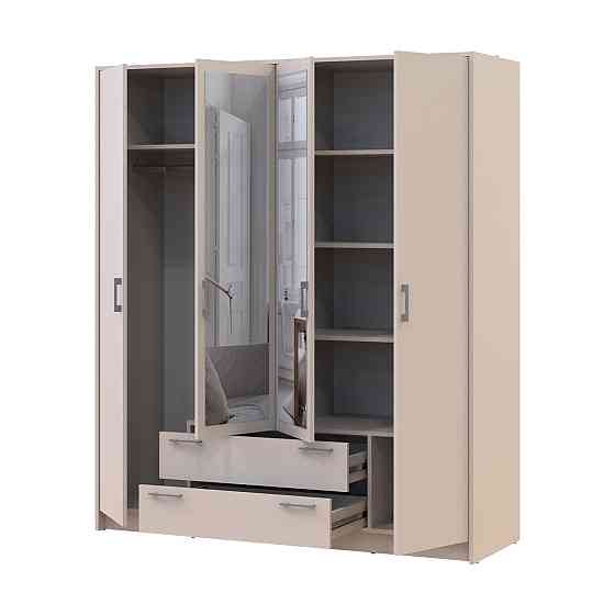 Шкаф для одежды Doros Ронди с зеркалом Кашемир 4 ДСП 160х52х195 (80738478) (DRS-012192) Львов