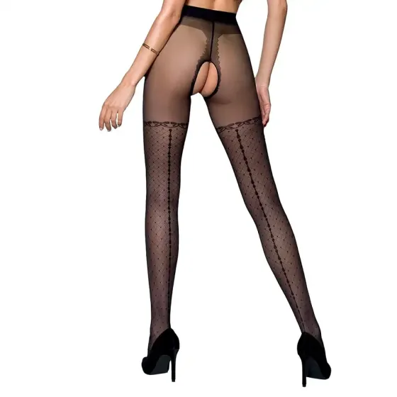 Колготки з відкритим доступом, імітація панчіх Passion TIOPEN 014 3/4 (20 den), black Львов