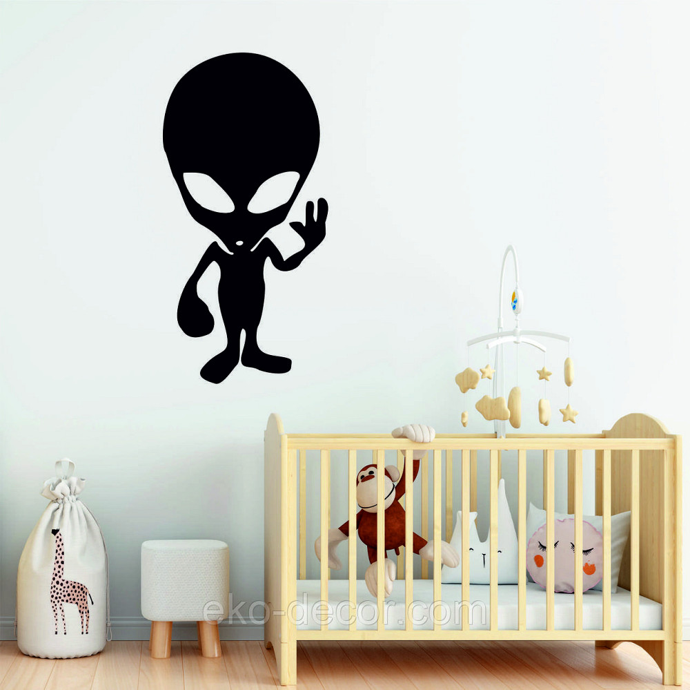 Декоративное настенное Панно «НЛО», Декор на стену 90*44 см, Черный Киев - изображение 1