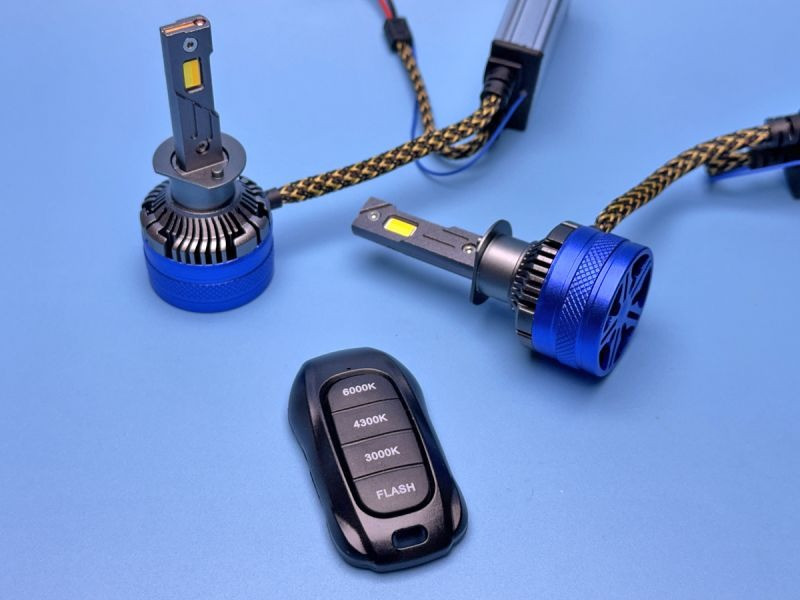 Комплект LED ламп H1 K68 (120W) з пультом — 3 кольори (3000K/4300K/6000K) + Стробоскоп Харків - фото 1