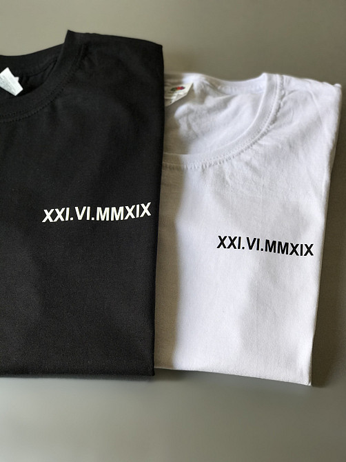 Парні футболки для закоханих хлопця та дівчини — з латинськими датами вашої річниці Чернівці - фото 6