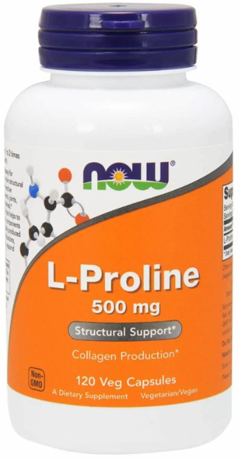 Пролин Now Foods L-Proline 500 мг 120 вегетарианских капсул Киев - изображение 1