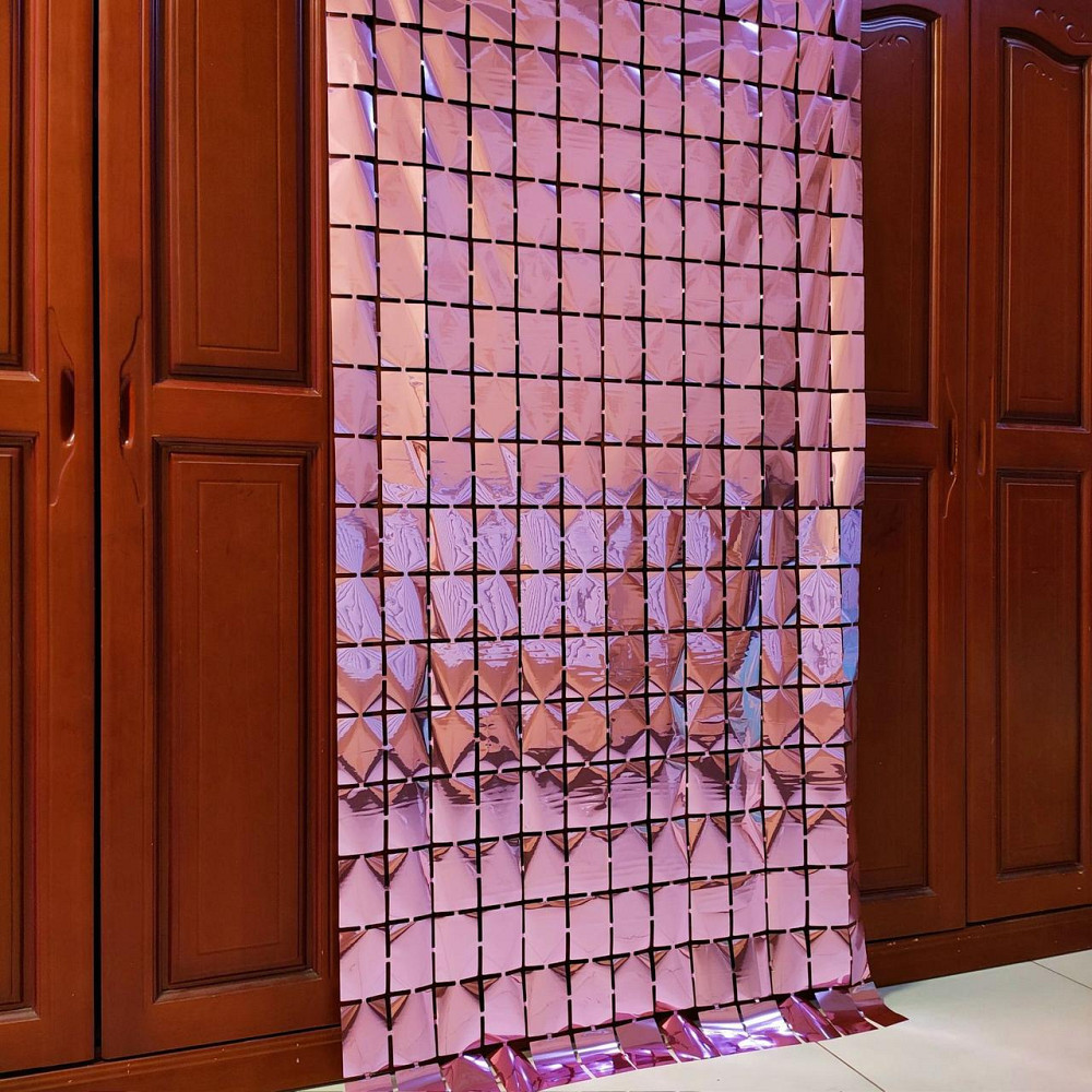 Дождик для фотозоны кубиками 2 м на 1 м розовый Киев - изображение 5