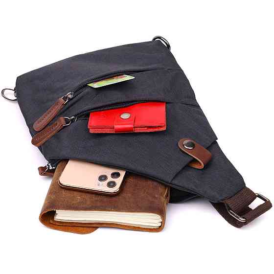 Сумка через плечо для мужчин из текстиля Черный (Vintage) Киев