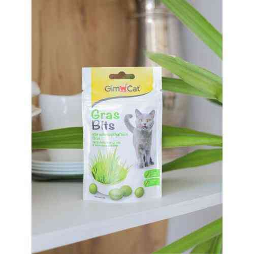 Лакомство GimCat GrasBits для кошек таблетки с травой 65 шт/40 г Киев