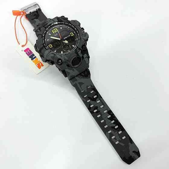 Водонепроницаемые мужские часы SKMEI 1155BCMGY, Часы для мужчины кварцевые армейские WZ-76 Львов